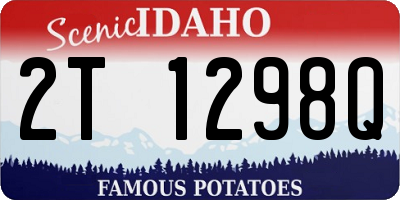 ID license plate 2T1298Q
