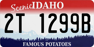 ID license plate 2T1299B