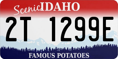 ID license plate 2T1299E