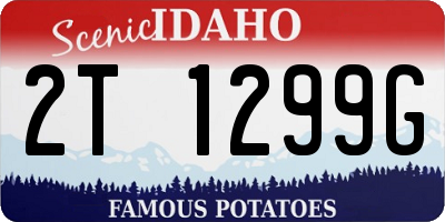 ID license plate 2T1299G