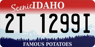 ID license plate 2T1299I