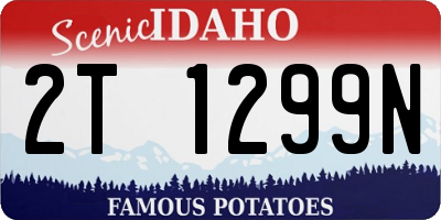 ID license plate 2T1299N