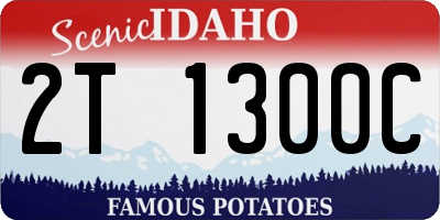 ID license plate 2T1300C