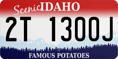 ID license plate 2T1300J