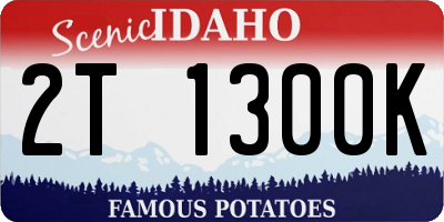 ID license plate 2T1300K
