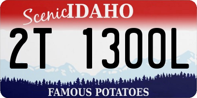 ID license plate 2T1300L