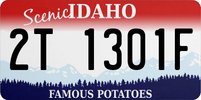 ID license plate 2T1301F