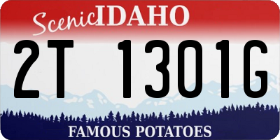 ID license plate 2T1301G