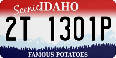 ID license plate 2T1301P