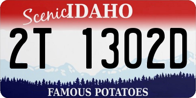 ID license plate 2T1302D