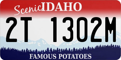 ID license plate 2T1302M