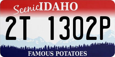 ID license plate 2T1302P