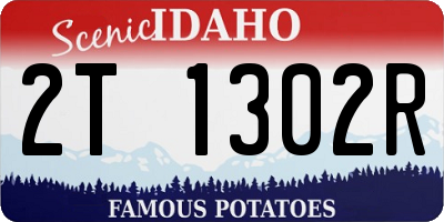 ID license plate 2T1302R