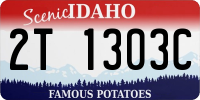 ID license plate 2T1303C
