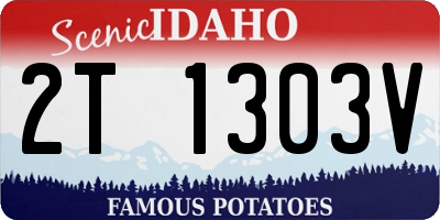 ID license plate 2T1303V