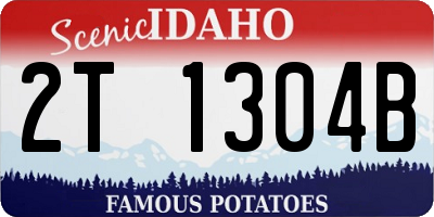 ID license plate 2T1304B