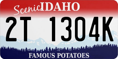 ID license plate 2T1304K