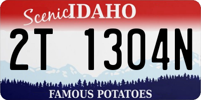 ID license plate 2T1304N