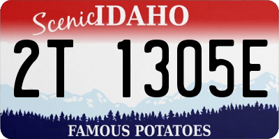 ID license plate 2T1305E