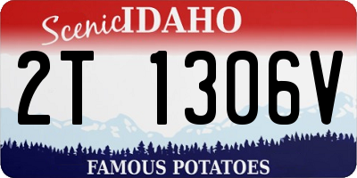 ID license plate 2T1306V