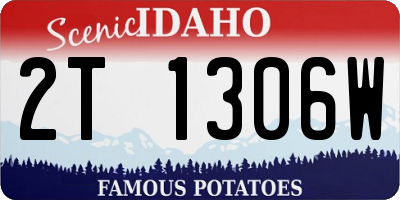 ID license plate 2T1306W
