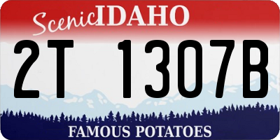 ID license plate 2T1307B