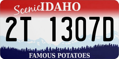 ID license plate 2T1307D