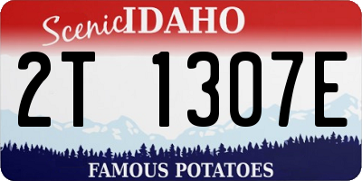 ID license plate 2T1307E