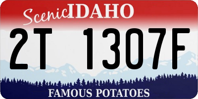 ID license plate 2T1307F