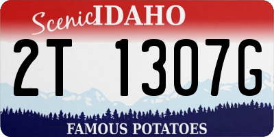 ID license plate 2T1307G