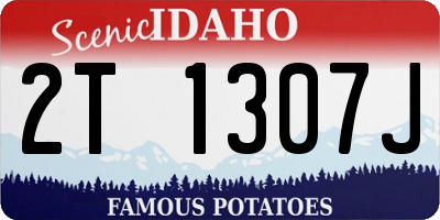 ID license plate 2T1307J