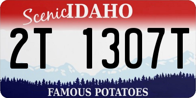 ID license plate 2T1307T