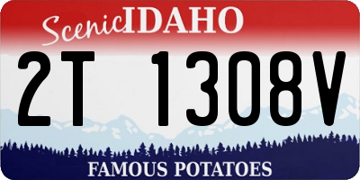 ID license plate 2T1308V