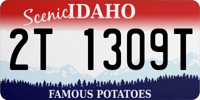 ID license plate 2T1309T