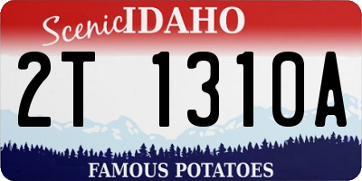 ID license plate 2T1310A