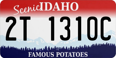 ID license plate 2T1310C