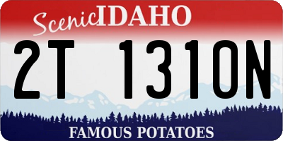 ID license plate 2T1310N