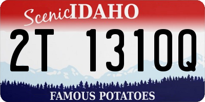 ID license plate 2T1310Q