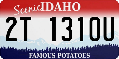 ID license plate 2T1310U