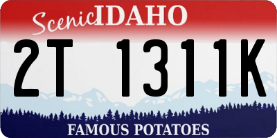ID license plate 2T1311K