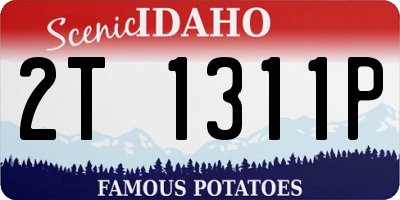 ID license plate 2T1311P