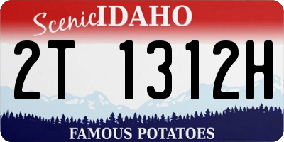 ID license plate 2T1312H