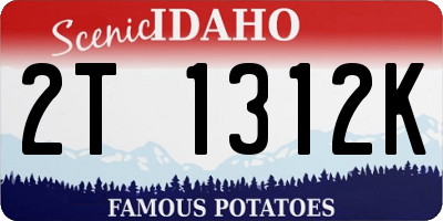 ID license plate 2T1312K