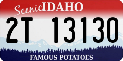 ID license plate 2T1313O