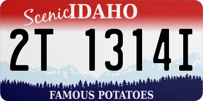 ID license plate 2T1314I