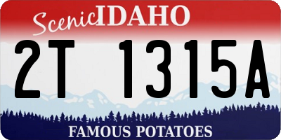 ID license plate 2T1315A