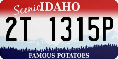 ID license plate 2T1315P