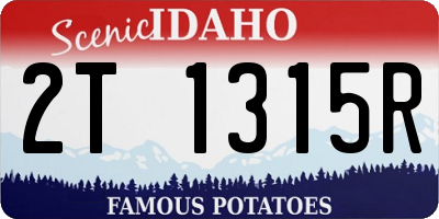 ID license plate 2T1315R