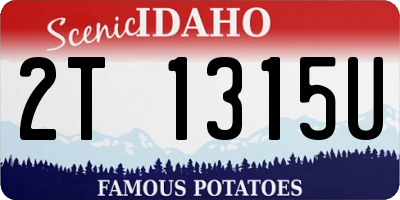 ID license plate 2T1315U
