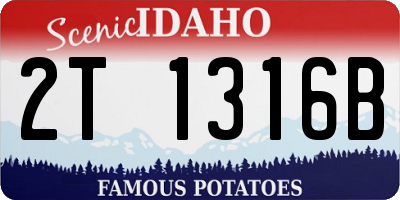 ID license plate 2T1316B